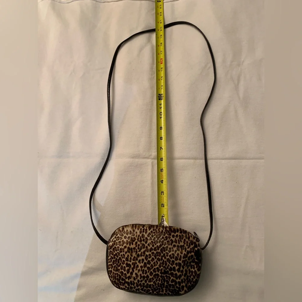 Vintage L. J. Simone NY Leopard & Leather Crossbody Bag